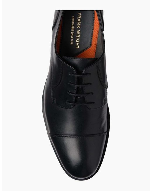 Frank Wright Black Keetley Derby Shoes for men