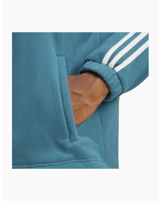 Adidas Blue Hooded Neck Long Sleeve Sweatshirt for men
