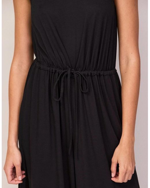 Ro&zo Black Jersey Drawstring Jumpsuit