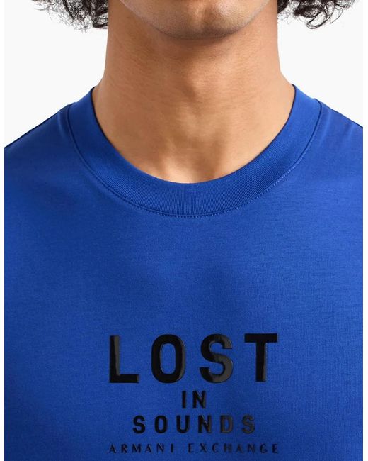 Armani Black Exchange T Shirts Regular Fit for men