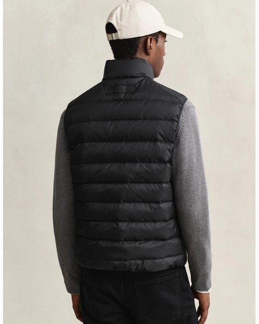 Gant Black Light Down Shield Logo Gilet for men