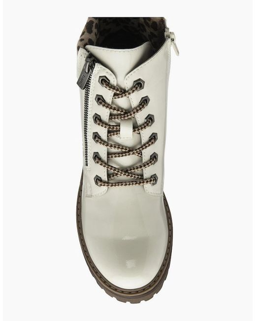 Lotus White Myleen Ankle Boots
