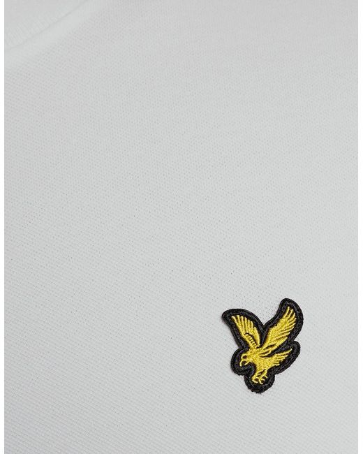 Lyle & Scott White Fine Cotton Tipped T-Shirt for men