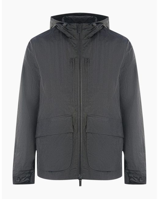 Lyle & Scott Gray Lyle & Scott Plain Hooded Jacket for men