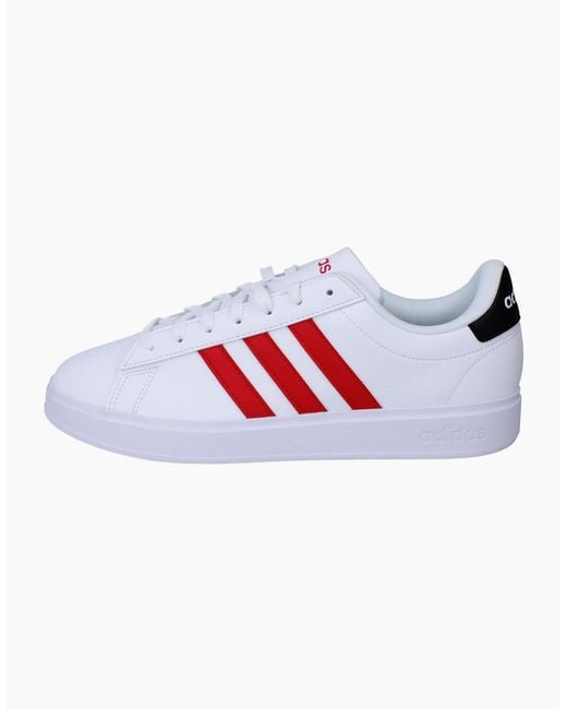 Adidas White Grand Court 2.0 Trainers Sneakers Fz6363 for men