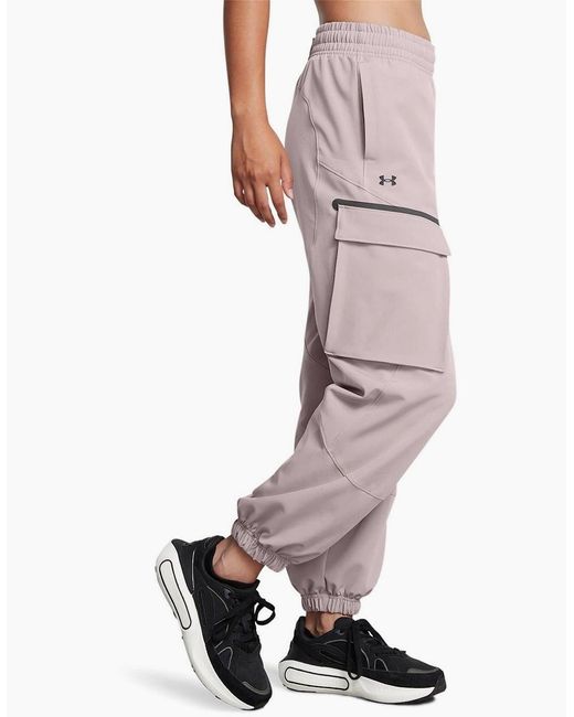 Under Armour Pink Unstoppable Closed Hem Jersey Joggers