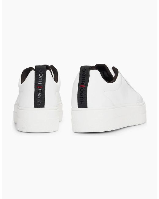 Boss White Tenn Platform Trainers
