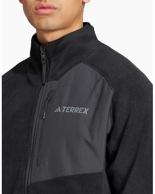Adidas Black Mt Fleece Jkt for men