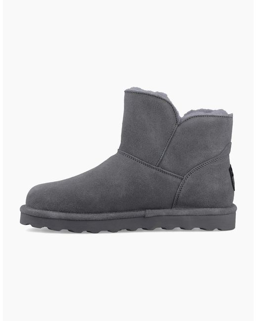 BEARPAW Gray Magnolia Suede Winter Ankle Boots