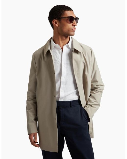 Ted Baker Natural Hummels Smart Nylon Ecru Short Jacket for men