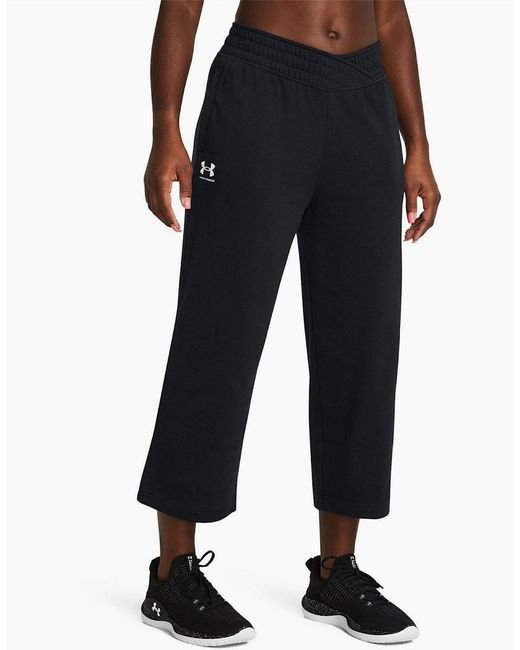 Under Armour Blue Armour Ua Rival Terry Crop Wide Leg Tracksuit Bottom