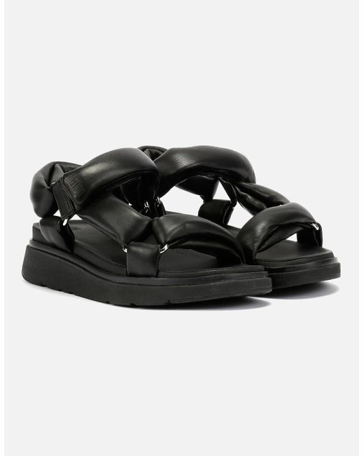 Fitflop Black Gen-Ff Soft Leather Sandals