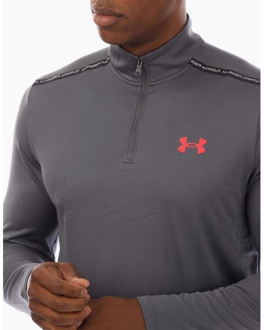 Under Armour Blue Tech Quarter Zip Fleece for men