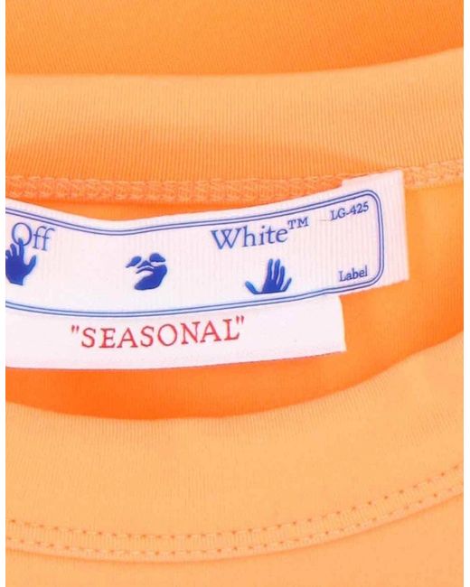 Off-White c/o Virgil Abloh Orange Sleek Rowing Top Peach