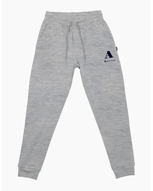 Aquascutum Gray Solid Patterned Slim Tapered Joggers for men