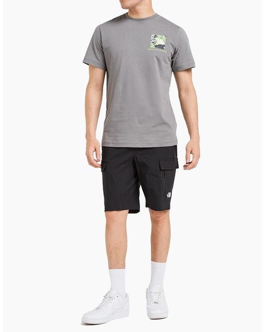 The North Face Gray Heat Map T Shirts Short Sleeve Crew Neck Tee for men