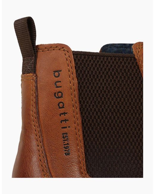 Bugatti Brown Carbon Chelsea Boots for men