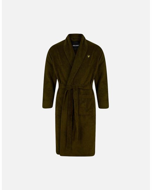 Lyle & Scott Towelling Dressing Gown in Green for Men | Lyst UK