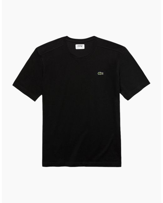 Lacoste Black Th7618 T Shirts Short Sleeve Crew Neck Quick Dry Casual Summer Tee for men