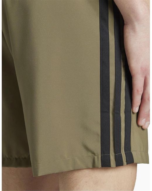 Adidas Green Essentials 3 Stripes Shorts for men