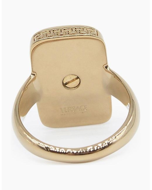Versace White Medusa Ring for men