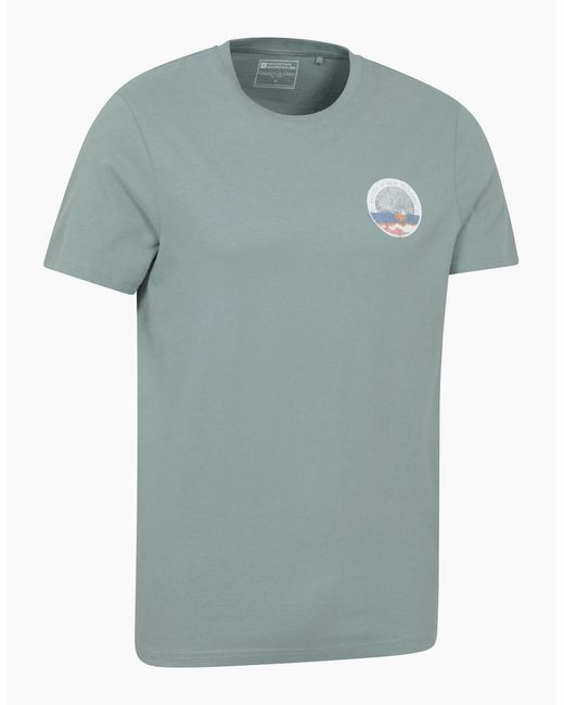 Mountain Warehouse White St Davids Printed Organic T-Shirt for men
