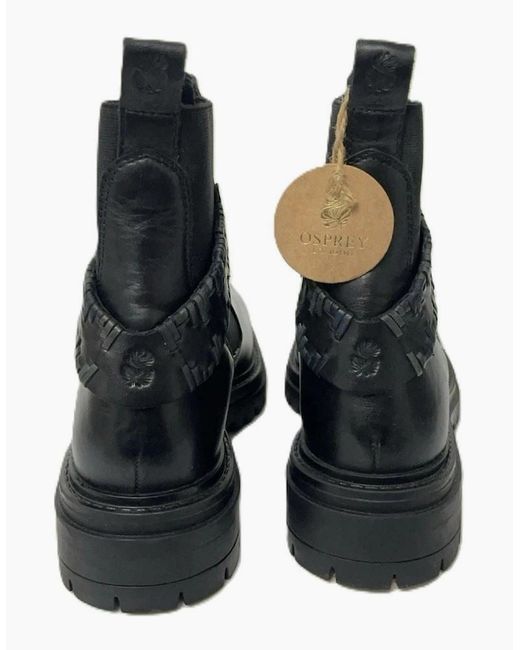 Osprey Black London The Guildford Chelsea Leather Boots
