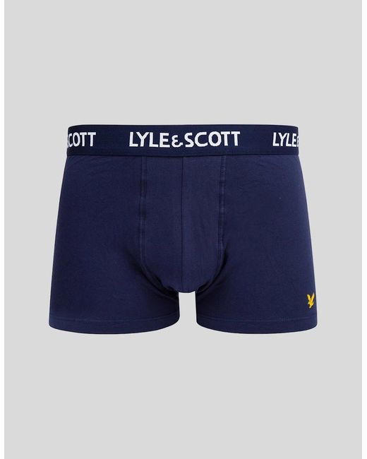 Lyle & Scott Blue 3 Pack Basic Core Trunks for men
