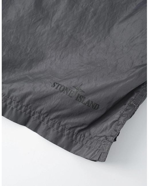 Stone Island Gray Faded Camo Swimshorts for men