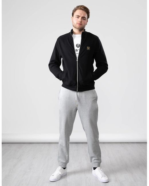 Belstaff Black Zip Through Sweatshirt for men