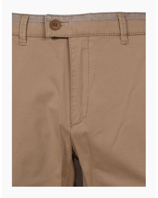 Brax Brown Felix C Cotton Trouser Stone for men