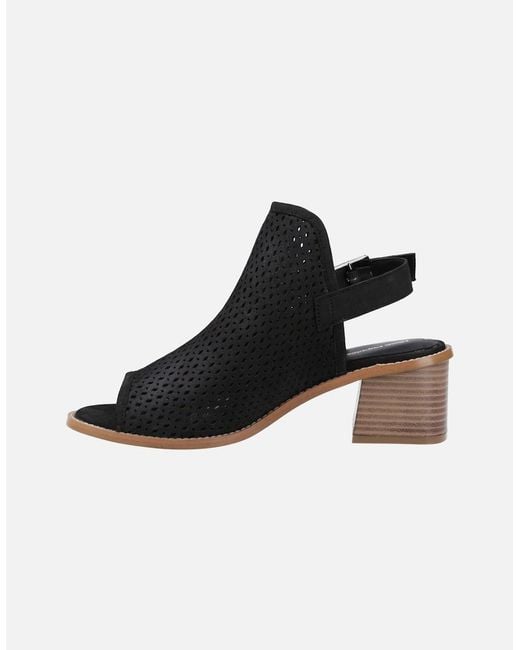 Hush Puppies Black Louise Heeled Leather Heels