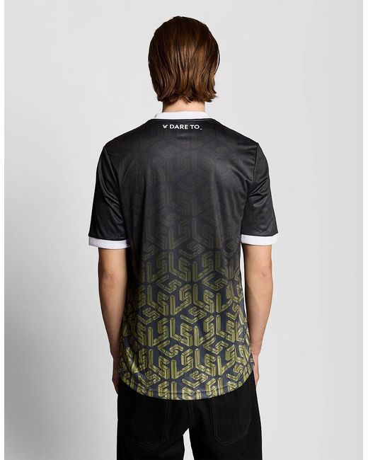 Lyle & Scott Black Ombre Emblem Football Shirt for men