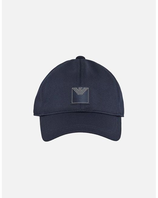 Emporio Armani Blue Woven Beach Piquet Baseball Cap Armani for men
