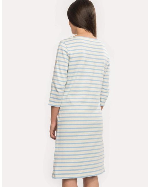 Armor Lux White Armour Lux Casual Striped T-Shirt Dress