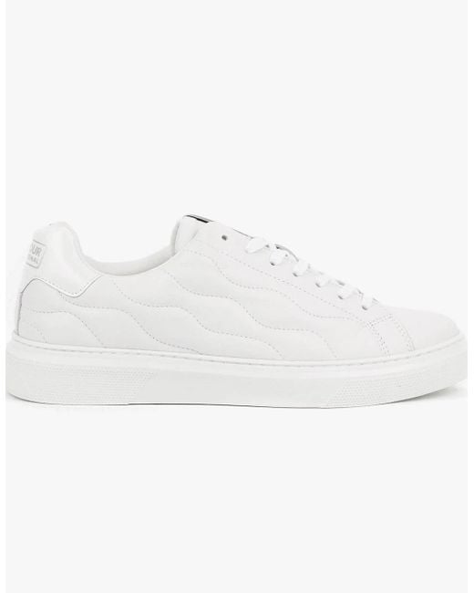 Barbour White Glendale Trainers for men