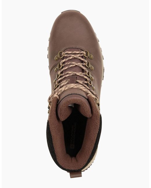 Mountain Warehouse Brown Conway Leather Waterproof Boots for men