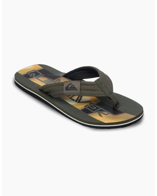 Quiksilver Natural Molokai Screen Flip Flops for men