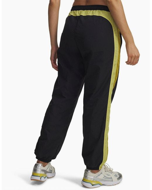 Under Armour Black Icon Crinkle Tracksuit Bottoms