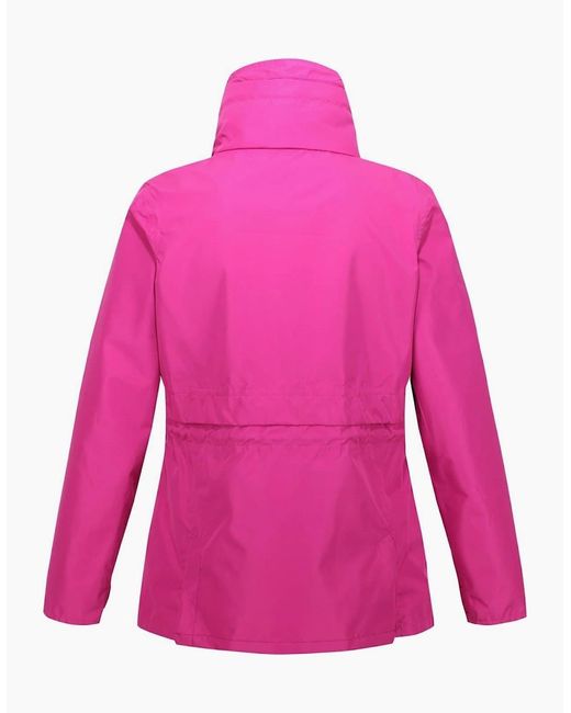 Regatta Pink Nadira Solid Patterned Drawstring Rain Jacket