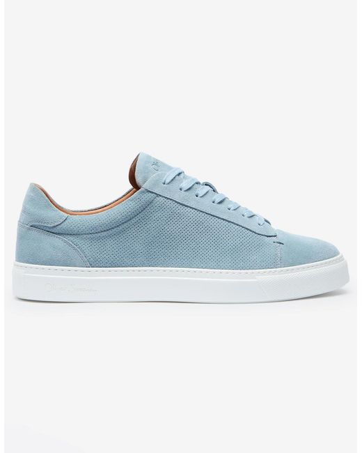 Oliver Sweeney Blue Almada Suede Trainers for men