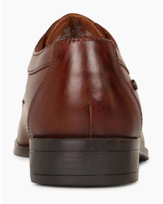 Base London Brown Dome Classic Leather Shoes for men