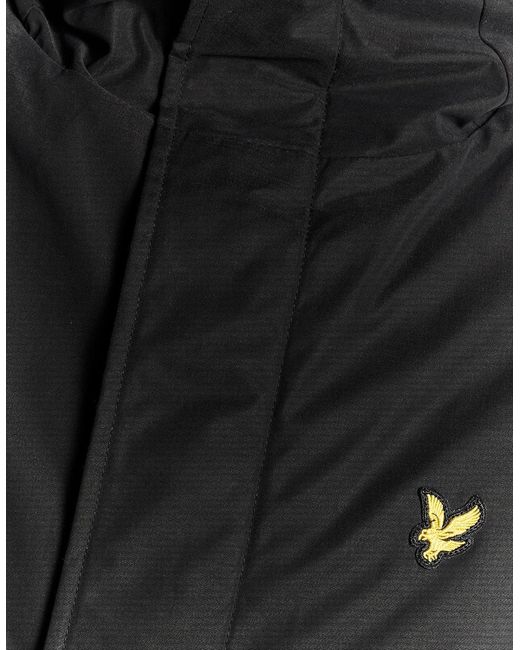 Lyle & Scott Black Heavyweight Hooded Parka for men
