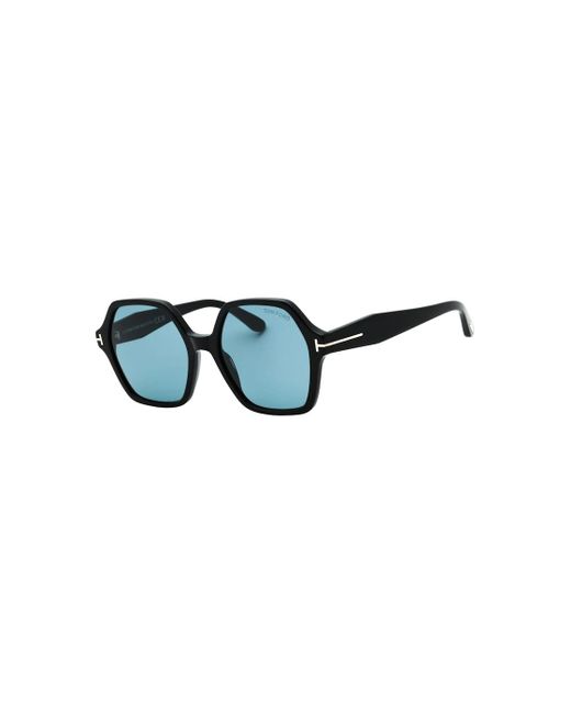 Tom Ford Blue Romy Smoke Hex Lens Shiny Sunglasses