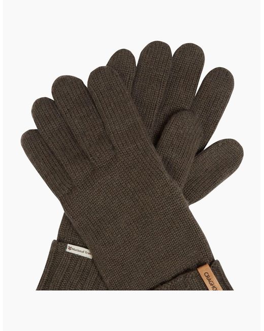 Craghoppers Brown Adult National Trust Gaddings Winter Gloves