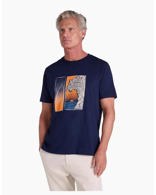 Mountain Warehouse Blue Surfer Organic T-Shirt for men