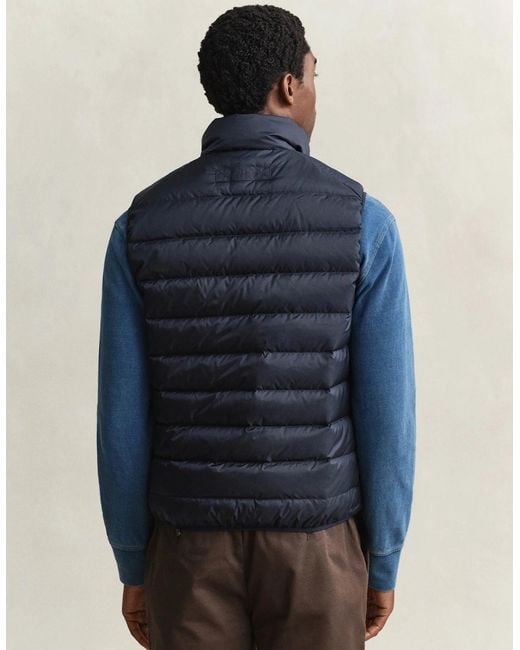 Gant Blue Light Down Shield Logo Gilet for men