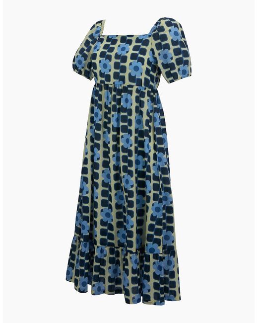 Regatta Blue Ladies Orla Kiely Giant Flower Summer Midi Dress