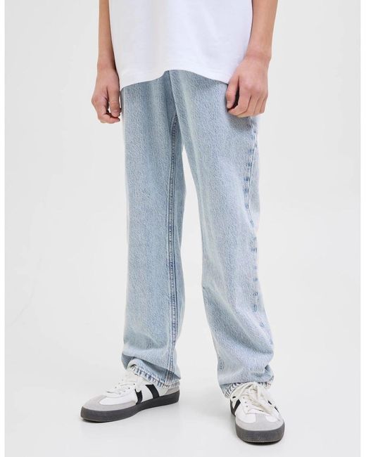 Jack & Jones Blue Chris Wide Leg Relaxed Fit Jeans