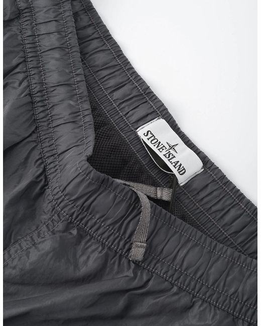 Stone Island Gray Faded Camo Swimshorts for men